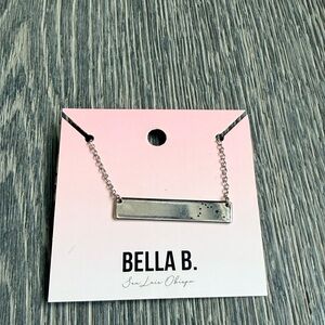 Aquarius Zodiac Constellation Bar Necklace in Silver